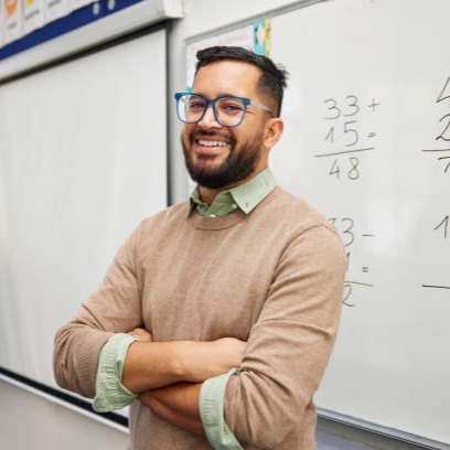 a male teacher and science advisor